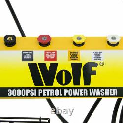 Ex Demo Wolf Petrol Driven Power Pressure Jet Washer 3000psi 200bar 6.5hp