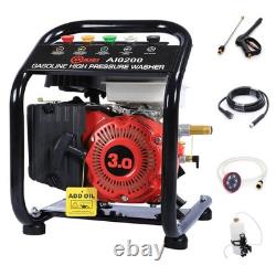 Garden High Pressure Washer Power 3HP Petrol Jet Wash Cleaner with Barrel & Hose