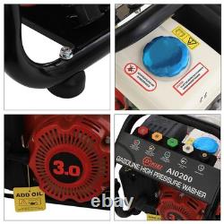 Garden High Pressure Washer Power 3HP Petrol Jet Wash Cleaner with Barrel & Hose