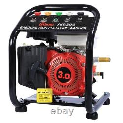 Garden High Pressure Washer Power 3HP Petrol Jet Wash Cleaner with Barrel & Hose