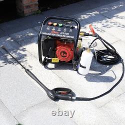 Garden High Pressure Washer Power 3HP Petrol Jet Wash Cleaner with Barrel & Hose