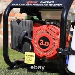 Garden High Pressure Washer Power 3HP Petrol Jet Wash Cleaner with Barrel & Hose