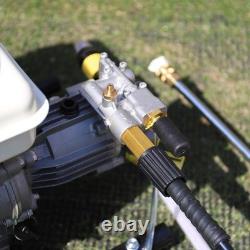 Garden High Pressure Washer Power 3HP Petrol Jet Wash Cleaner with Barrel & Hose