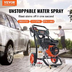 Gas Pressure Washer, 3600 PSI 2.6 GPM, Gas Powered Pressure Washer with Copper