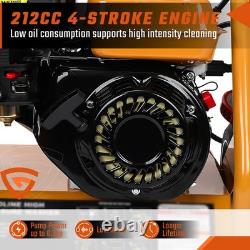 Gasoline High Pressure Washer UK 5 Nozzles Heavy Duty High Power Cleaner 7HP
