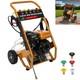 Gearzaar Petrol Pressure Washer 7hp 3950 Psi 5 Nozzles Jet Wash High Power Jet