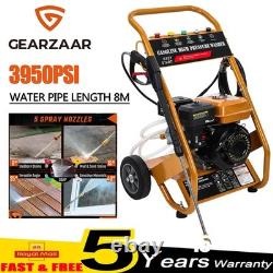 Gearzaar Petrol Pressure Washer Max 3950PSI 6.5HP High Power Jet Recoil Start