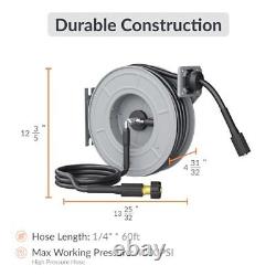 Giraffe Tools Pressure Washer Hose Reel, 4000PSI Retractable Pressure Washer