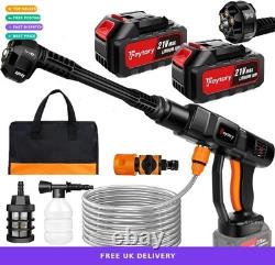 HSHa Cordless Pressure Washer 21V 652 PSI 6-in-1 Nozzle Battery Powered New