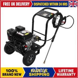Heavy Duty 3500PSI Petrol Pressure Washer 240BAR 5 Nozzles Jet Washer High Power