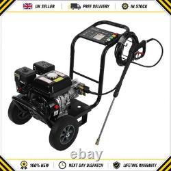 Heavy Duty 3500PSI Petrol Pressure Washer 240BAR 5 Nozzles Jet Washer High Power