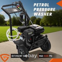 Heavy Duty 3500PSI Petrol Pressure Washer 240BAR 5 Nozzles Jet Washer High Power