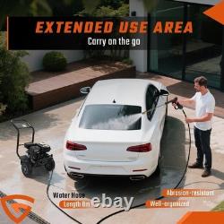 Heavy Duty 3500PSI Petrol Pressure Washer 240BAR 5 Nozzles Jet Washer High Power
