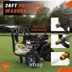 Heavy Duty 3500PSI Petrol Pressure Washer 240BAR 5 Nozzles Jet Washer High Power