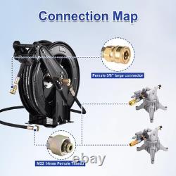 Heavy Duty 4000 PSI Power Washer Hose Reel 3/8 x 15M Jet Wash