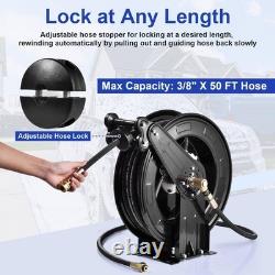 Heavy Duty 4000 PSI Power Washer Hose Reel 3/8 x 15M Jet Wash