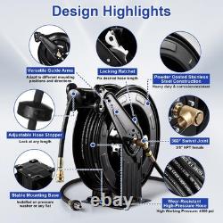 Heavy Duty 4000 PSI Power Washer Hose Reel 3/8 x 15M Jet Wash