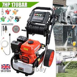 Heavy Duty 7HP 2500PSI Powered Petrol Driven Pressure Jet Wheel Washer Cleaner