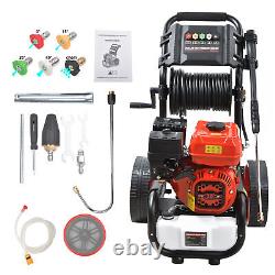 Heavy Duty 7HP 2500PSI Powered Petrol Driven Pressure Jet Wheel Washer Cleaner