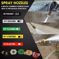 Heavy Duty 7HP 2500PSI Powered Petrol Driven Pressure Jet Wheel Washer Cleaner