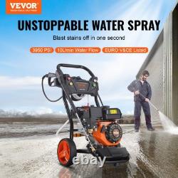 High Power Gas Pressure Washer 3950 PSI 10L/min 2.6 GPM 5 Nozzle Set for Cars