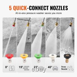 High Power Gas Pressure Washer 3950 PSI 10L/min 2.6 GPM 5 Nozzle Set for Cars