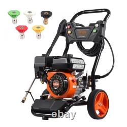High Power Gas Pressure Washer 3950 PSI 10L/min 2.6 GPM 5 Nozzle Set for Cars