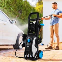High Power Jet Washer Sprayer Patio Deck Wall Cleaner Hose Reel Trolley 1958PSI