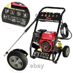 High Power Petrol Pressure Washer 2500psi 7HP Jet Cleaner Washing Garden Wheeled