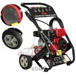 High Power Petrol Pressure Washer 2500psi 7HP Jet Cleaner Washing Garden Wheeled