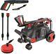 High Power Pressure Washer, 140 Bar/2030 Psi, 4 Wheel Motion, Ewbank Aquarover