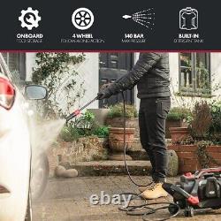 High Power Pressure Washer, 140 Bar/2030 PSI, 4 Wheel Motion, Ewbank AQUAROVER