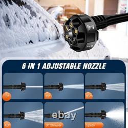 High-Pressure 652 PSI Portable Washer with Adjustable Nozzle & Battery Power