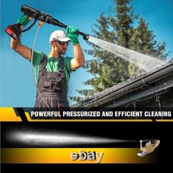 High-Pressure 652 PSI Portable Washer with Adjustable Nozzle & Battery Power