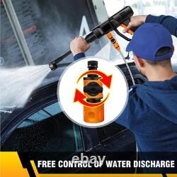 High-Pressure 652 PSI Portable Washer with Adjustable Nozzle & Battery Power
