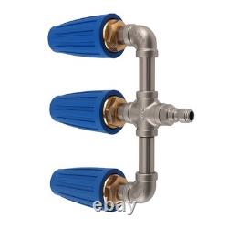 High Pressure Power Washer Rotating Triple Turbo Nozzle Spray Tip 4000PSI