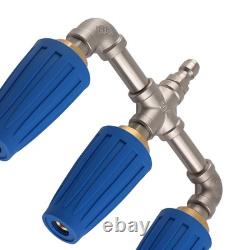 High Pressure Power Washer Rotating Triple Turbo Nozzle Spray Tip 4000PSI