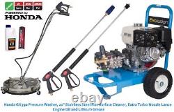 Honda Powered Driveway / Patio Cleaning Pressure Washer Bundle 2900PSI / 21L/pm