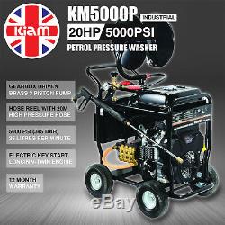 Kiam KM5000P Petrol Pressure Washer 5000PSI 345 Bar 25LPM Power Jet Cleaner