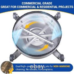 MEKOH 14 Pressure Washer Surface Cleaner 4500PSI 4 Wheels Stainless Steel Power