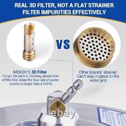 MEKOH 14 Pressure Washer Surface Cleaner 4500PSI 4 Wheels Stainless Steel Power