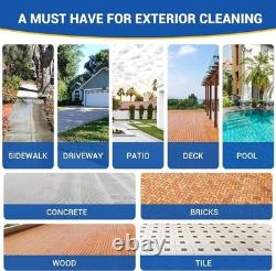 MEKOH 14 Pressure Washer Surface Cleaner 4500PSI 4 Wheels Stainless Steel Power