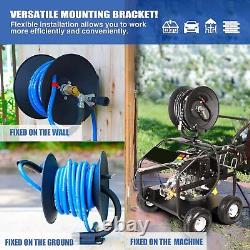 MEKOH Pressure Washer Hose Reel 100ft, 4000 PSI Heavy Duty Power Washer Hose for