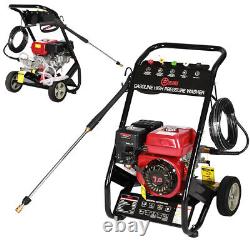 Mobile Petrol Pressure Washer Power 3950PSI Driven 7HP High Power Jet with 8m Hose