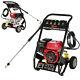 Mobile Petrol Pressure Washer Power 3950psi Driven 7hp High Power Jet With 8m Hose