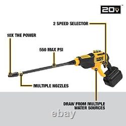 NEW Cordless Pressure Washer, Power Cleaner, 550-PSI, 1.0 GPM, Battery & C