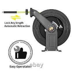 POHIR Automatic Pressure Washer Hose Reel for Air/Oil/Water 4000 PSI Heavy