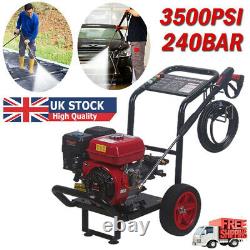 Petrol High Power Pressure Washer 3500PSI 7HP Engine Jet Car Cleaner 240BAR UK