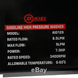 Petrol Power High Pressure Jet Washer Cleaner 2200PSI 7HP Engine Spray Gun Hose