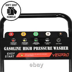 Petrol Pressure Jet Washer 3000PSI / 240BAR Power Jet Wash With Gun Hose 7HP